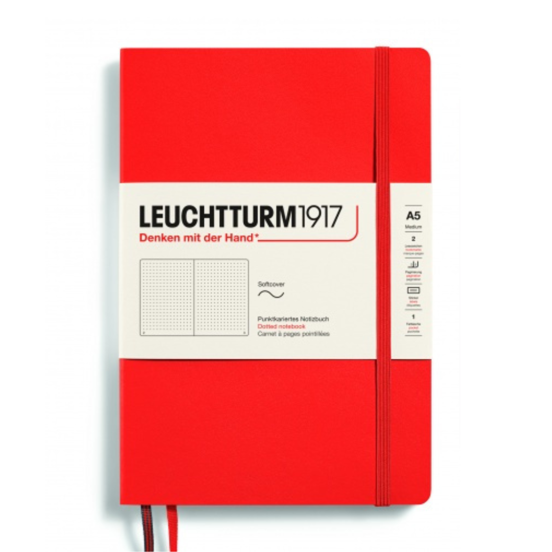 Leuchtturm1917 Recombine A5 Medium Softcover Notebook in Dotted / Lobster — Leuchtturm1917 notebook — quality writing journal with premium paper, at Cityluxe Singapore stationery store