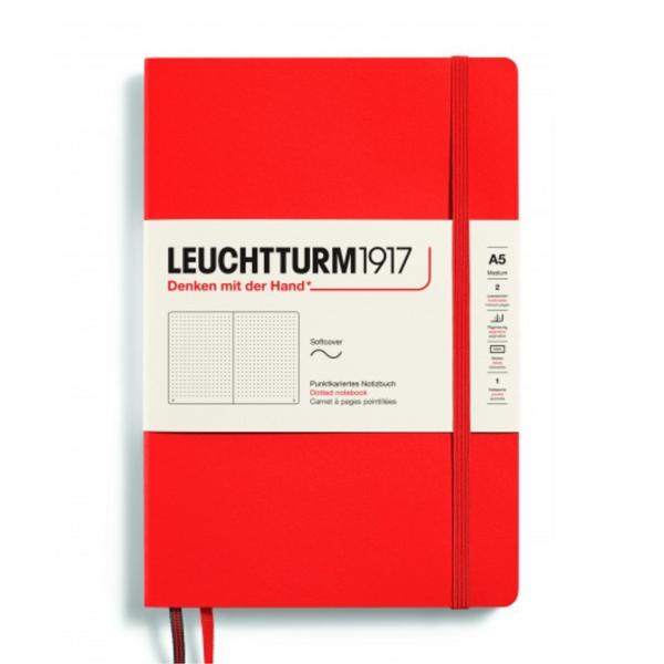 Load image into Gallery viewer, Leuchtturm1917 Recombine A5 Medium Softcover Notebook - Dotted / Lobster
