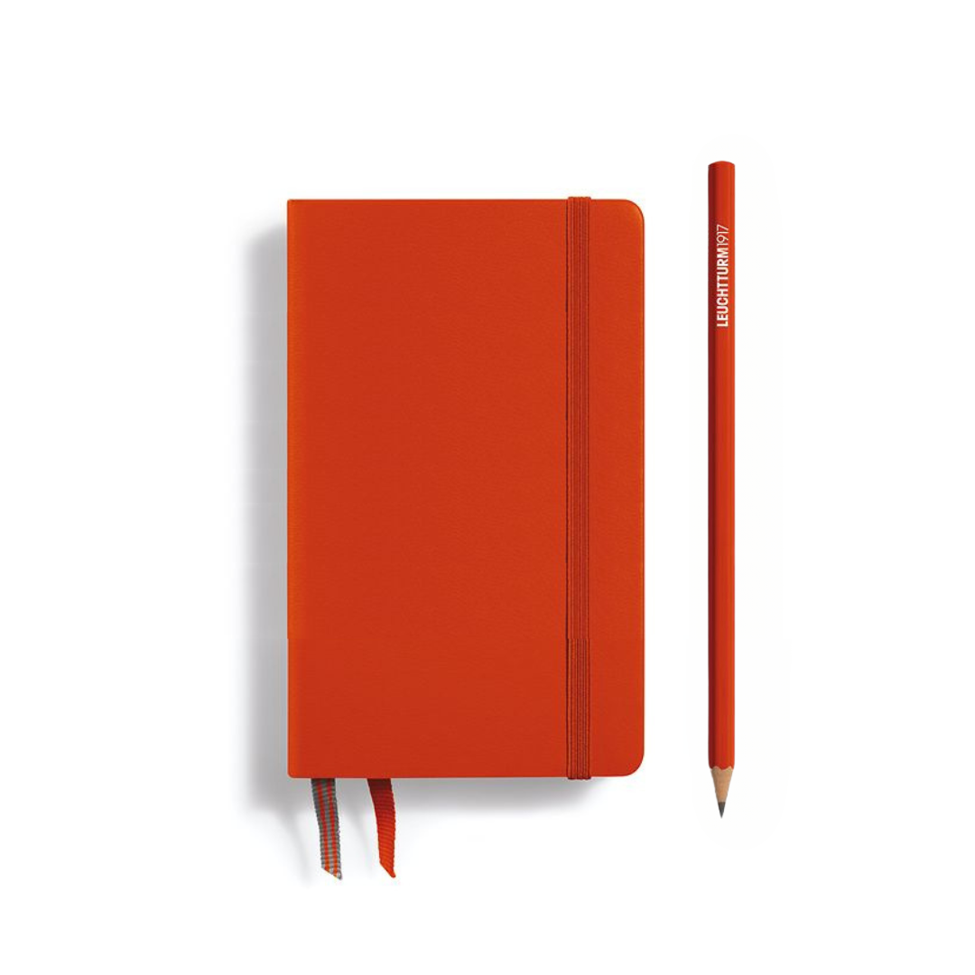 Leuchtturm1917 A6 Pocket Hardcover Notebook in Plain / Fox Red — Leuchtturm1917 notebook — quality writing journal with premium paper, at Cityluxe Singapore stationery store