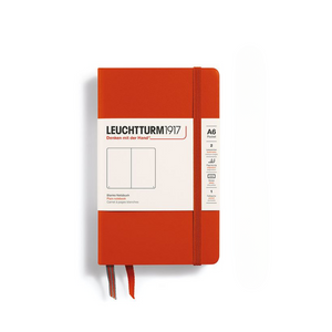 Leuchtturm1917 A6 Pocket Hardcover Notebook - Plain / Fox Red