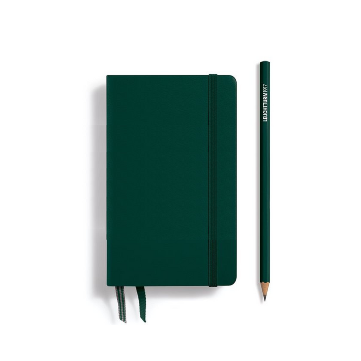 Leuchtturm1917 A6 Pocket Hardcover Notebook in Plain / Forest Green — Leuchtturm1917 notebook — quality writing journal with premium paper, at Cityluxe Singapore stationery store