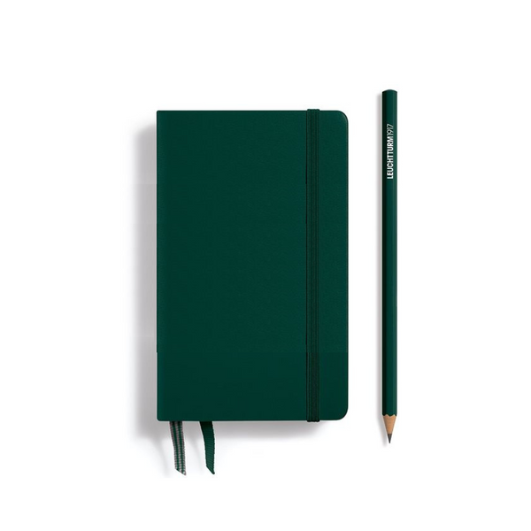 Load image into Gallery viewer, Leuchtturm1917 A6 Pocket Hardcover Notebook - Plain / Forest Green
