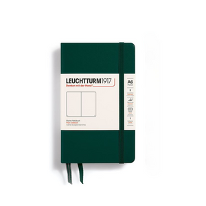 Leuchtturm1917 A6 Pocket Hardcover Notebook - Plain / Forest Green