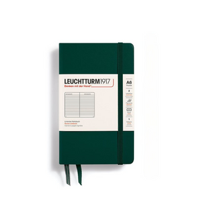 Leuchtturm1917 A6 Pocket Hardcover Notebook - Ruled / Forest Green