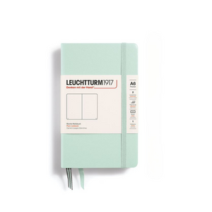 Leuchtturm1917 A6 Pocket Hardcover Notebook - Plain / Mint Green