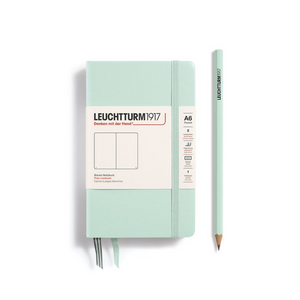 Leuchtturm1917 A6 Pocket Hardcover Notebook - Plain / Mint Green