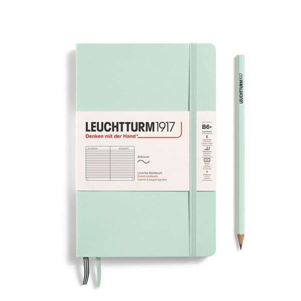 Load image into Gallery viewer, Leuchtturm1917 B6+ Softcover Paperback Notebook - Ruled / Mint Green
