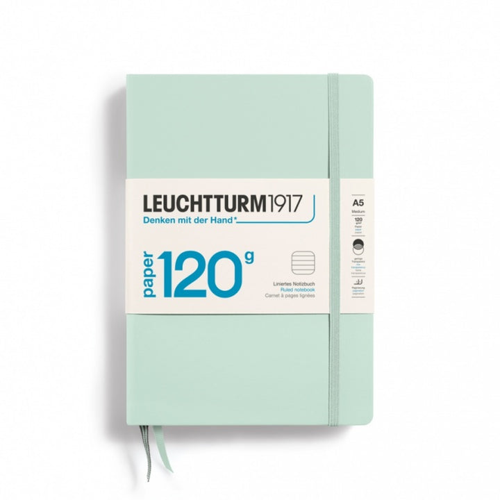 Leuchtturm1917 120G Edition A5 Medium Hardcover Notebook - Ruled / Mint Green