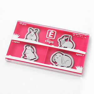 Midori E-Clips Paper Clip Etching Clips Dog / Cat / Rabbit / Bird / Zoo / Dinosaur
