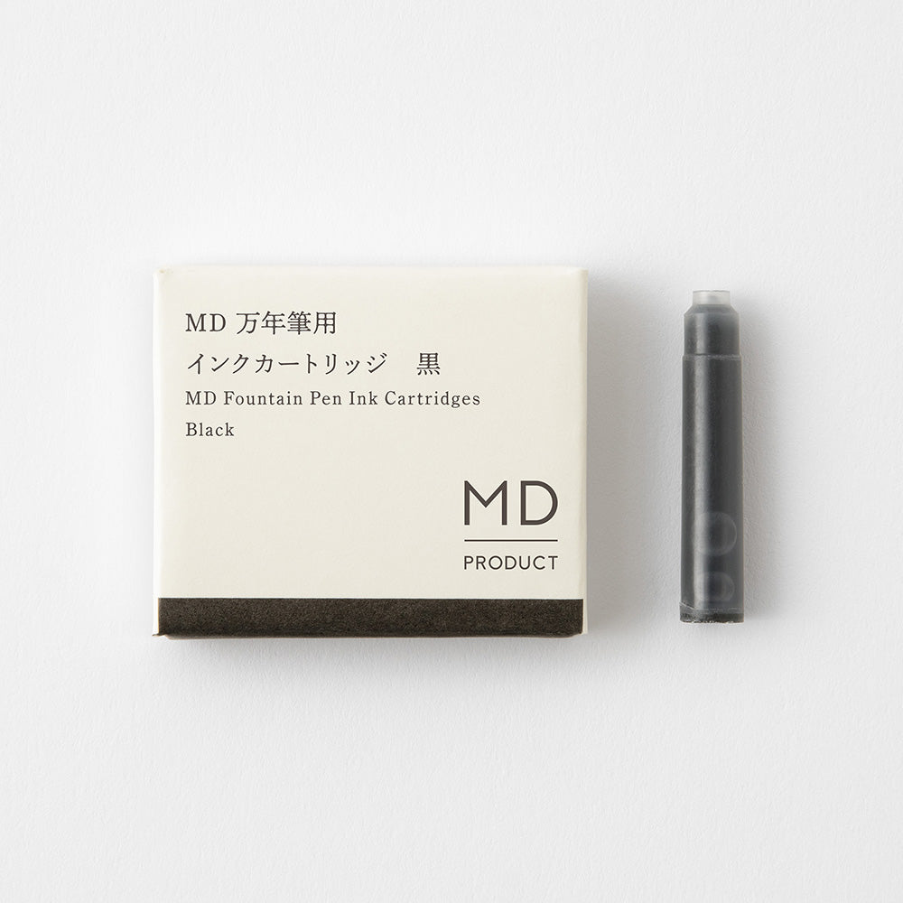 Cartridge for MD Fountain Pen in Black — MD Paper fountain pen ink — premium bottled ink for writing, at Cityluxe Singapore