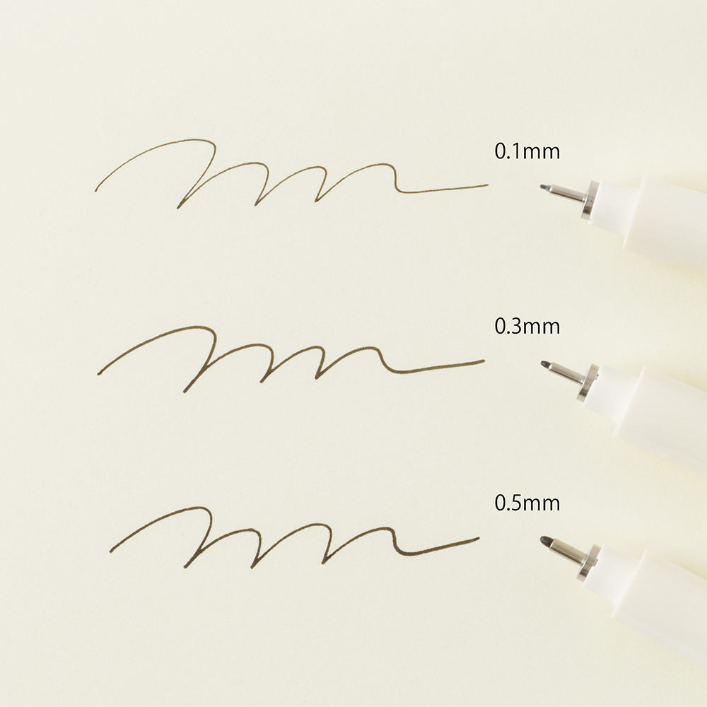 MD Drawing Pen Black <0.1mm> <0.3mm> <0.5mm> Tip — in use