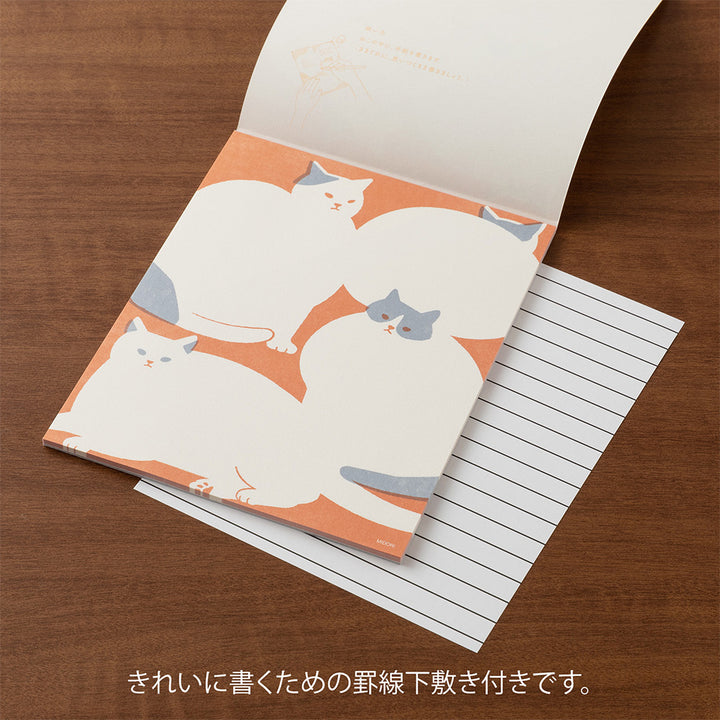 MIDORI Kimagure Easy &amp; Cozy Letter Pad – Cat — Midori letter pad — premium stationery and lifestyle, at Cityluxe Singapore