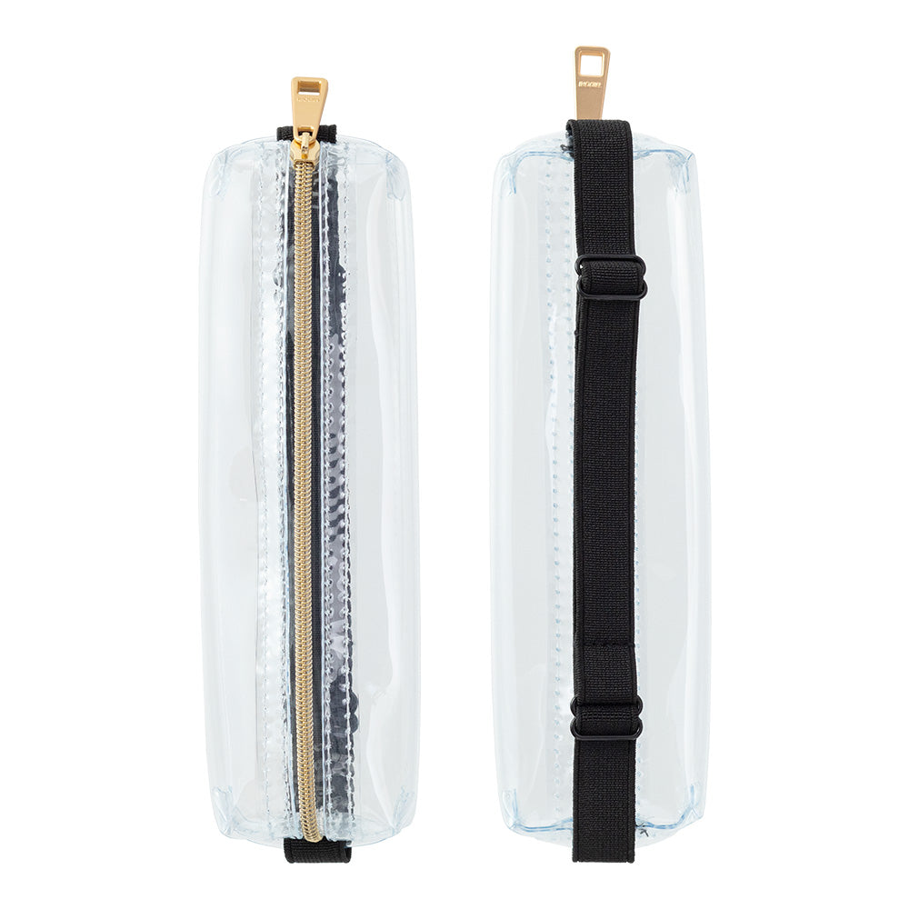 Midori Book Band Pen Case (B6-A5 Size) in Clear — Midori pen case — protective pouch for pens and writing instruments, at Cityluxe Singapore