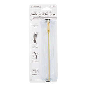Midori Book Band Pen Case (B6-A5 Size) - Clear A