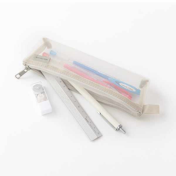 Load image into Gallery viewer, Midori CL Mesh Mini Pen Case Gray A
