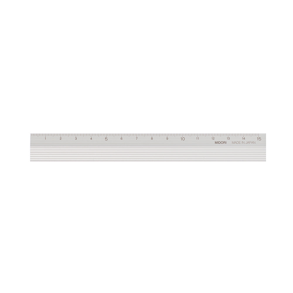 Midori Aluminum Ruler 15cm - Silver