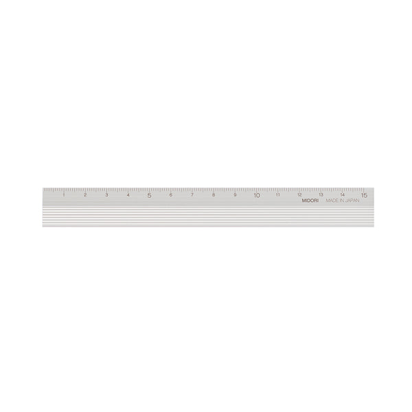 Load image into Gallery viewer, Midori Aluminum Ruler 15cm - Silver
