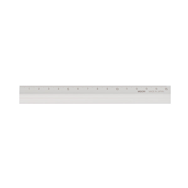 Midori Aluminum Multi Ruler - 30 cm - Silver