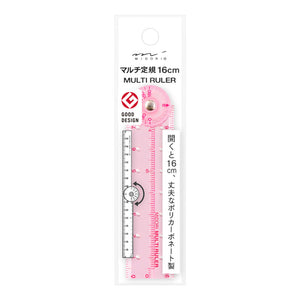 Midori Multi Ruler 16cm - Pink