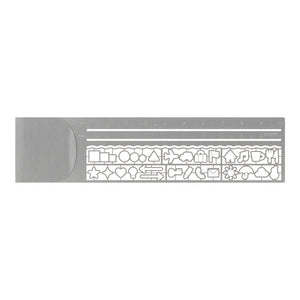 Midori Clip Ruler Silver A