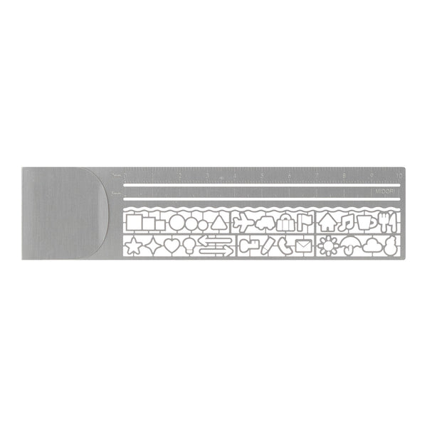 Load image into Gallery viewer, Midori Clip Ruler Silver A
