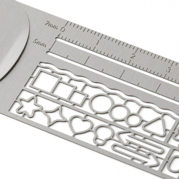 Load image into Gallery viewer, Midori Clip Ruler Silver A
