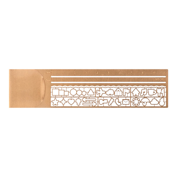 Load image into Gallery viewer, Midori Clip Ruler Copper A
