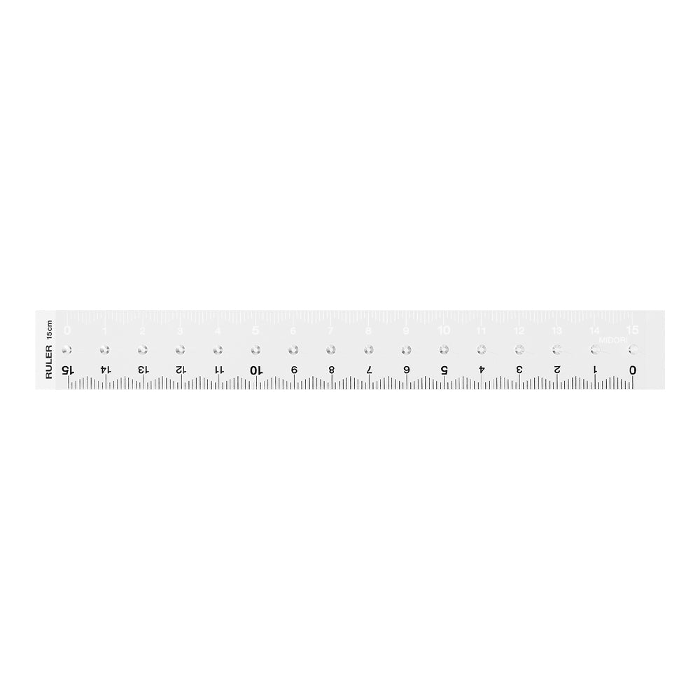 Midori Ruler (15cm) — Midori ruler — precision measuring tool for writing and design, at Cityluxe Singapore