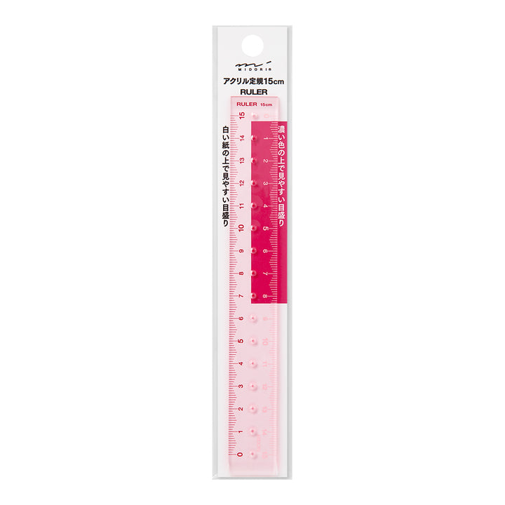 Midori Ruler (15cm) — Midori ruler — precision measuring tool for writing and design, at Cityluxe Singapore