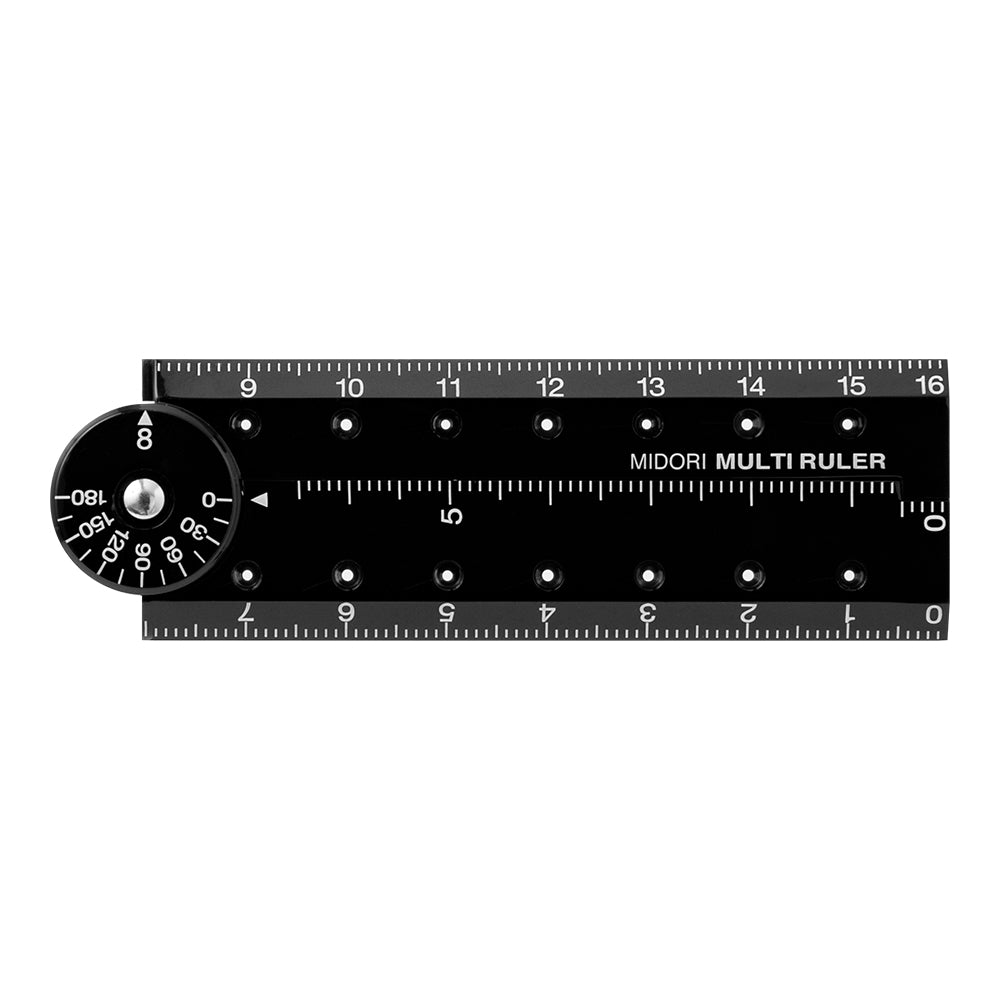 Midori Multi Ruler (16cm) — Midori ruler — precision measuring tool for writing and design, at Cityluxe Singapore
