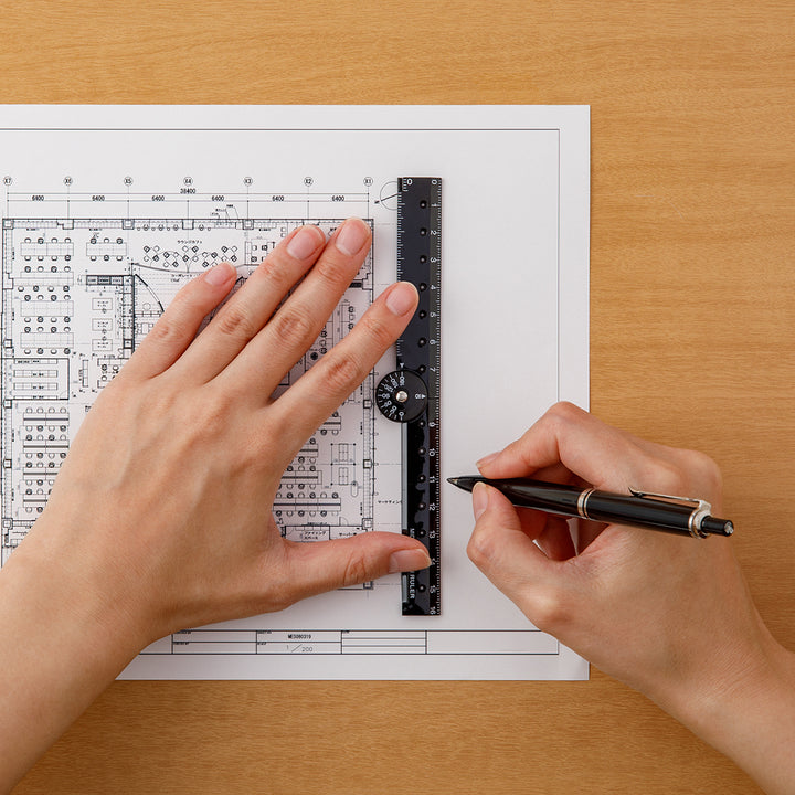 Midori Multi Ruler (16cm) — Midori ruler — precision measuring tool for writing and design, at Cityluxe Singapore