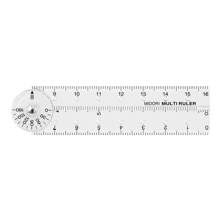 Midori Multi Ruler (16cm) — Midori ruler — precision measuring tool for writing and design, at Cityluxe Singapore