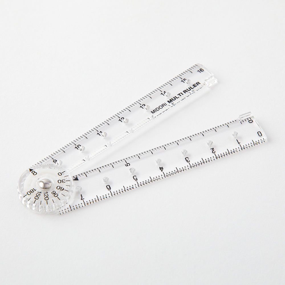 Midori Multi Ruler (16cm) — Midori ruler — precision measuring tool for writing and design, at Cityluxe Singapore