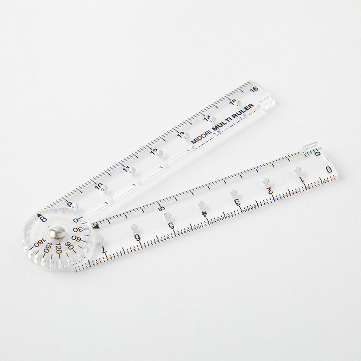Midori Multi Ruler (16cm) — Midori ruler — precision measuring tool for writing and design, at Cityluxe Singapore