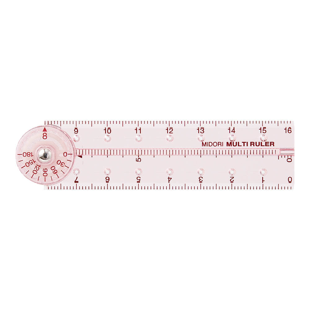Midori Multi Ruler (16cm) — Midori ruler — precision measuring tool for writing and design, at Cityluxe Singapore