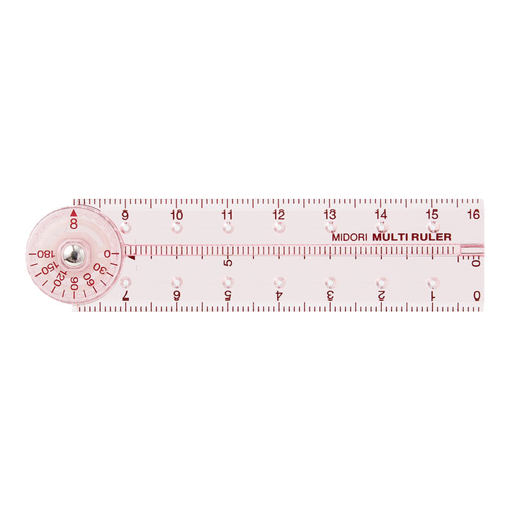 Midori Multi Ruler (16cm) — Midori ruler — precision measuring tool for writing and design, at Cityluxe Singapore