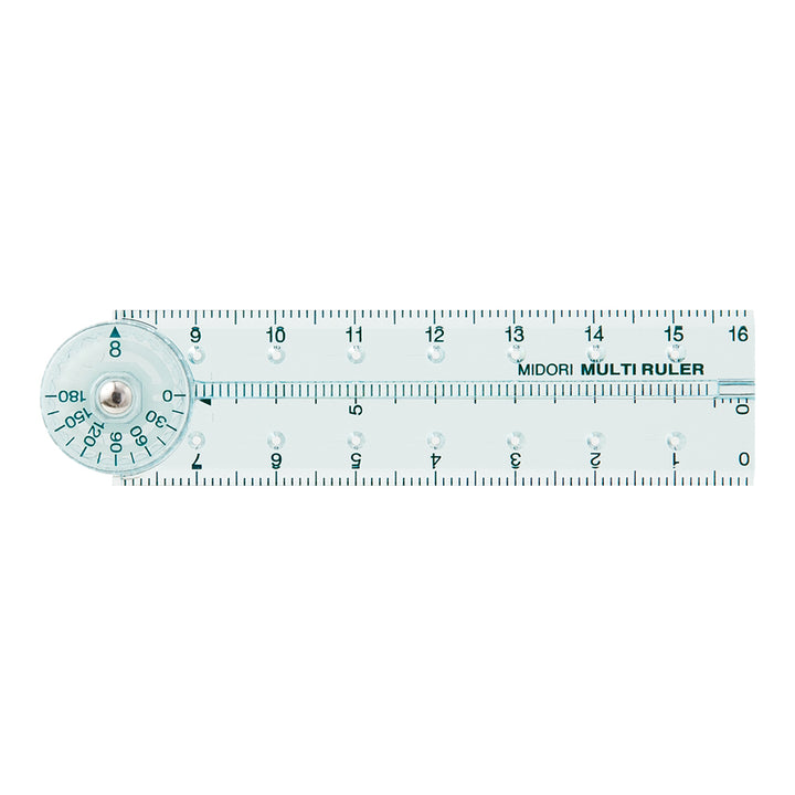 Midori Multi Ruler (16cm) — Midori ruler — precision measuring tool for writing and design, at Cityluxe Singapore