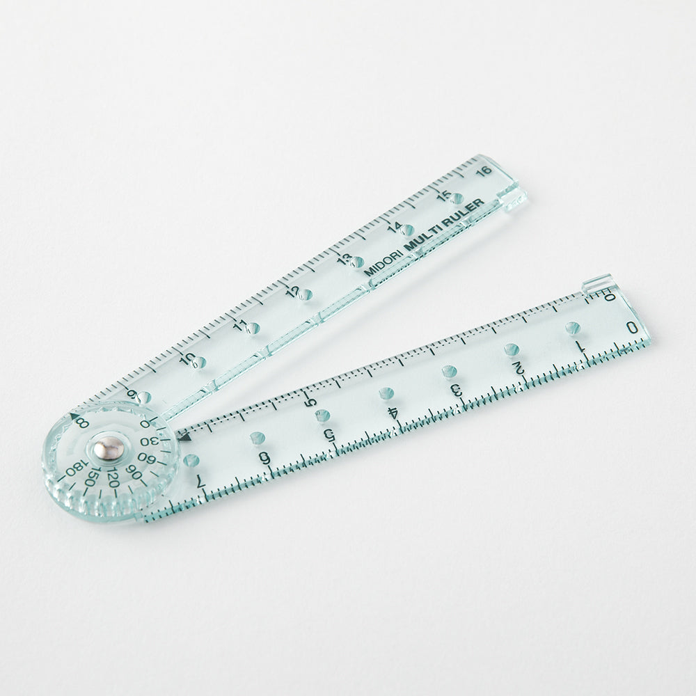 Midori Multi Ruler (16cm) — Midori ruler — precision measuring tool for writing and design, at Cityluxe Singapore