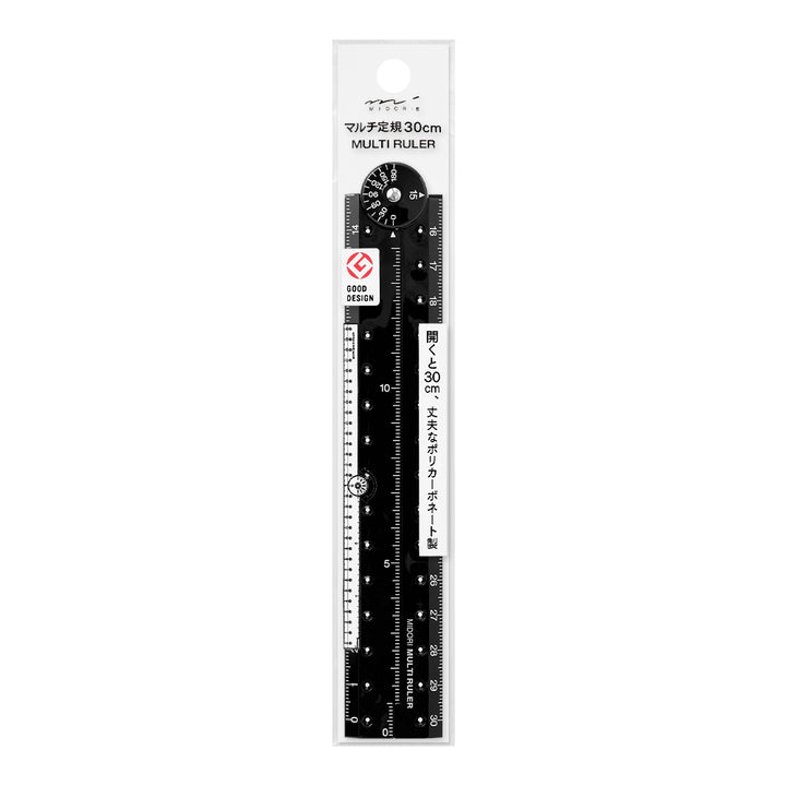 Midori Multi Ruler (30cm) — Midori ruler — precision measuring tool for writing and design, at Cityluxe Singapore