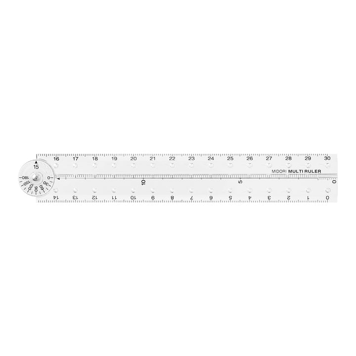Midori Multi Ruler (30cm) — Midori ruler — precision measuring tool for writing and design, at Cityluxe Singapore