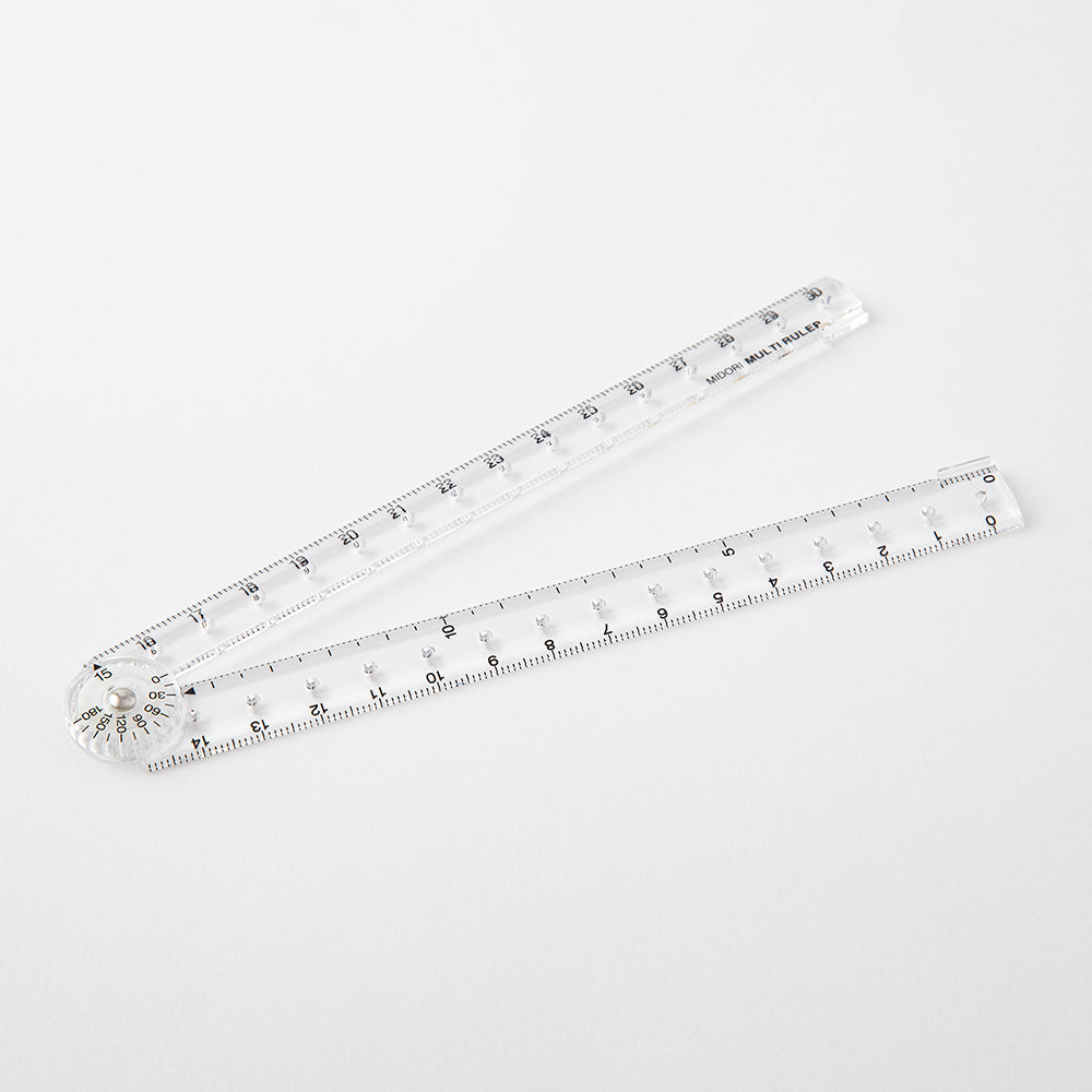 Midori Multi Ruler (30cm) — Midori ruler — precision measuring tool for writing and design, at Cityluxe Singapore