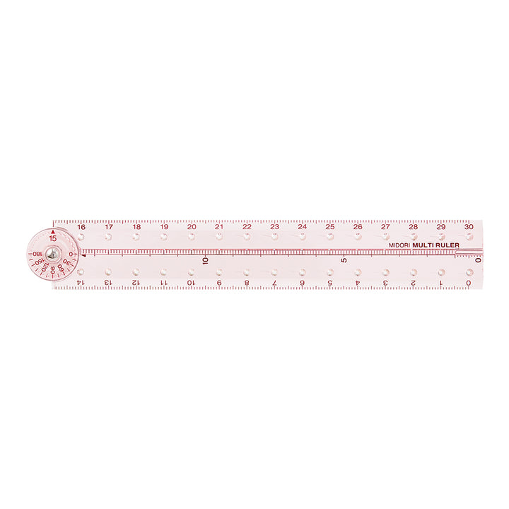 Midori Multi Ruler (30cm) — Midori ruler — precision measuring tool for writing and design, at Cityluxe Singapore