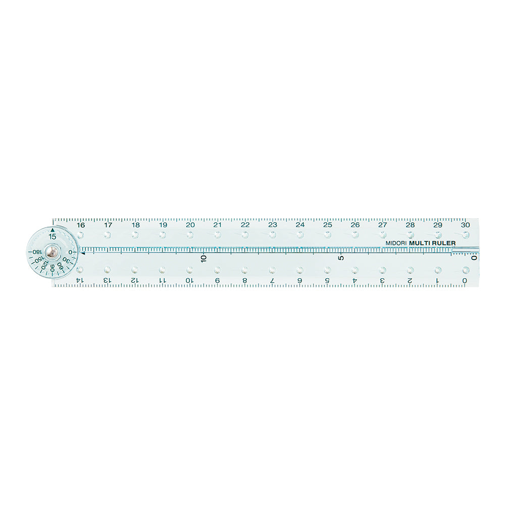 Midori Multi Ruler (30cm) — Midori ruler — precision measuring tool for writing and design, at Cityluxe Singapore