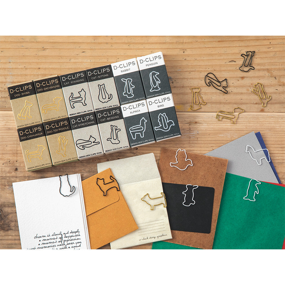 Midori D-Clips Mini Box Rabbit — Midori paper clip — premium stationery and lifestyle, at Cityluxe Singapore