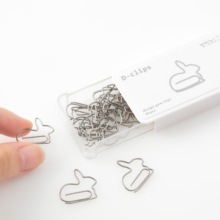 Midori D-clips Rabbit A — Midori paper clip — premium stationery and lifestyle, at Cityluxe Singapore