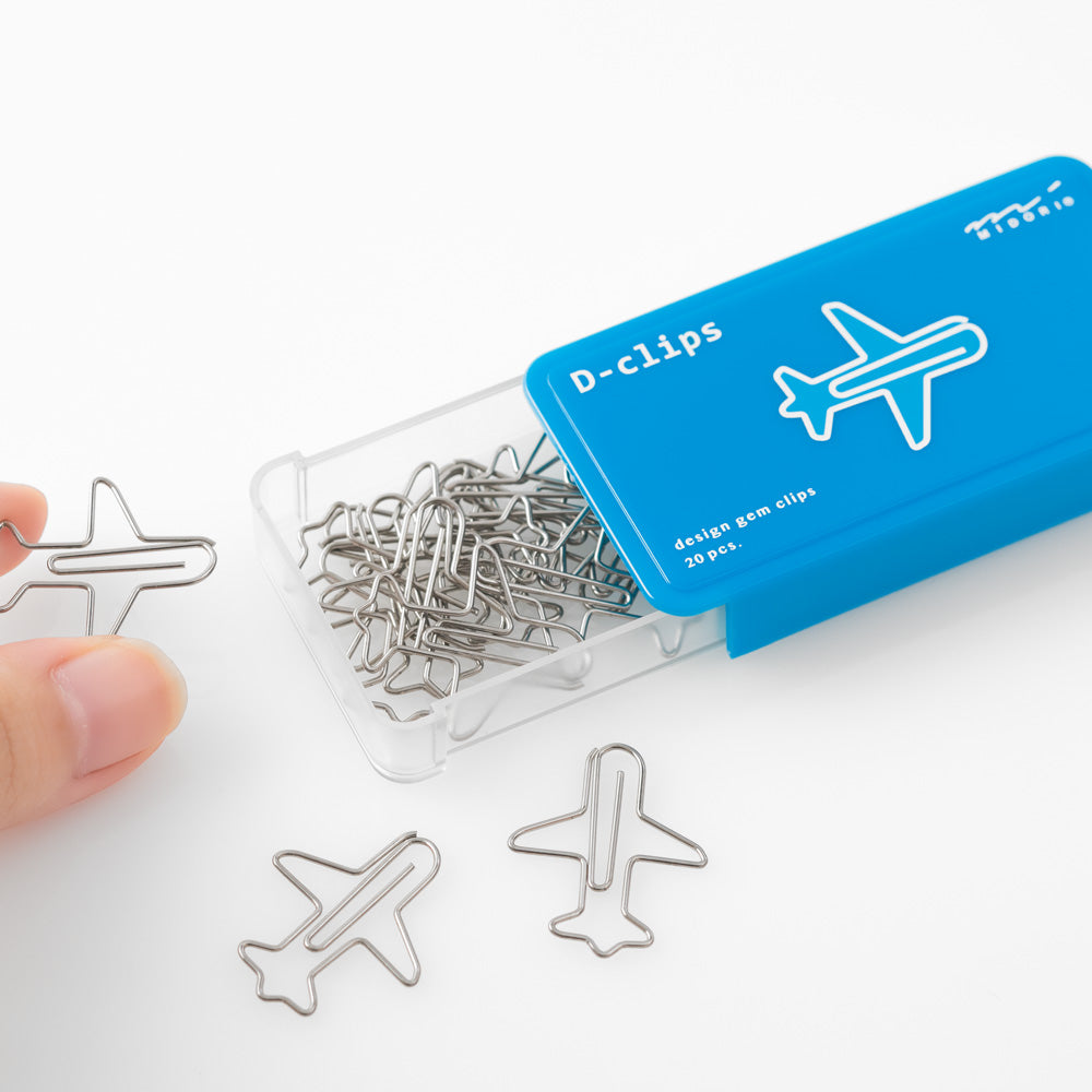 Midori D-clips Airplane A — Midori paper clip — premium stationery and lifestyle, at Cityluxe Singapore
