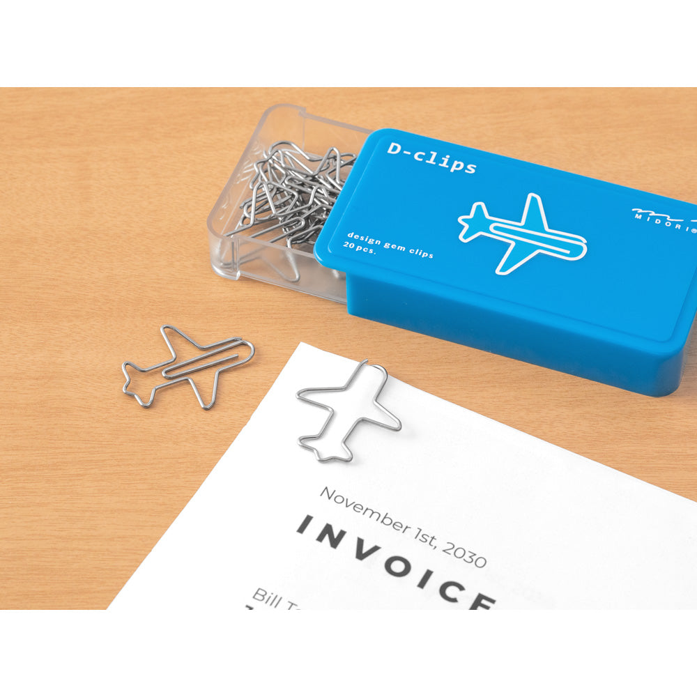 Midori D-clips Airplane A — Midori paper clip — premium stationery and lifestyle, at Cityluxe Singapore