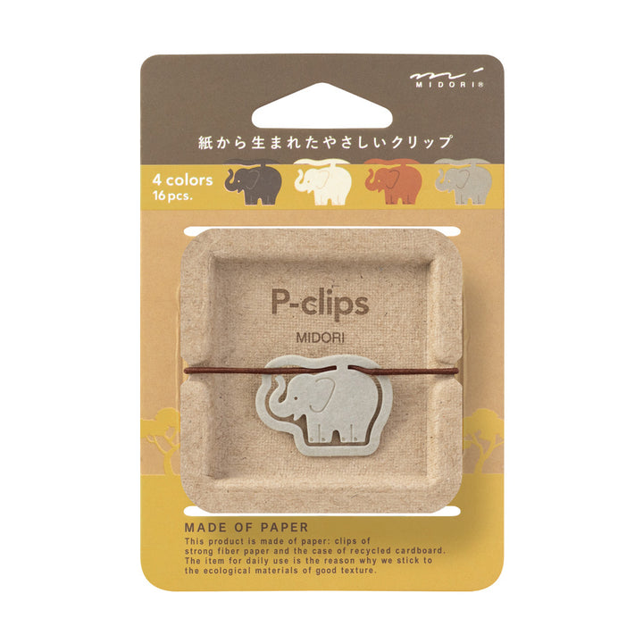 Midori P-Clips Elephant — Midori clip — premium stationery and lifestyle, at Cityluxe Singapore