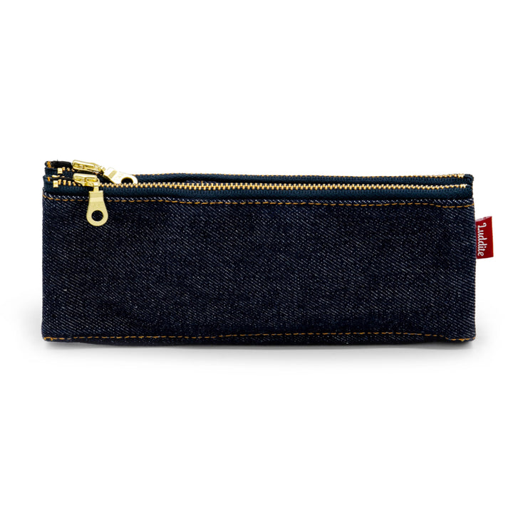 Luddite Authentic Denim Folding Pen Case - Okayama Denim — capped
