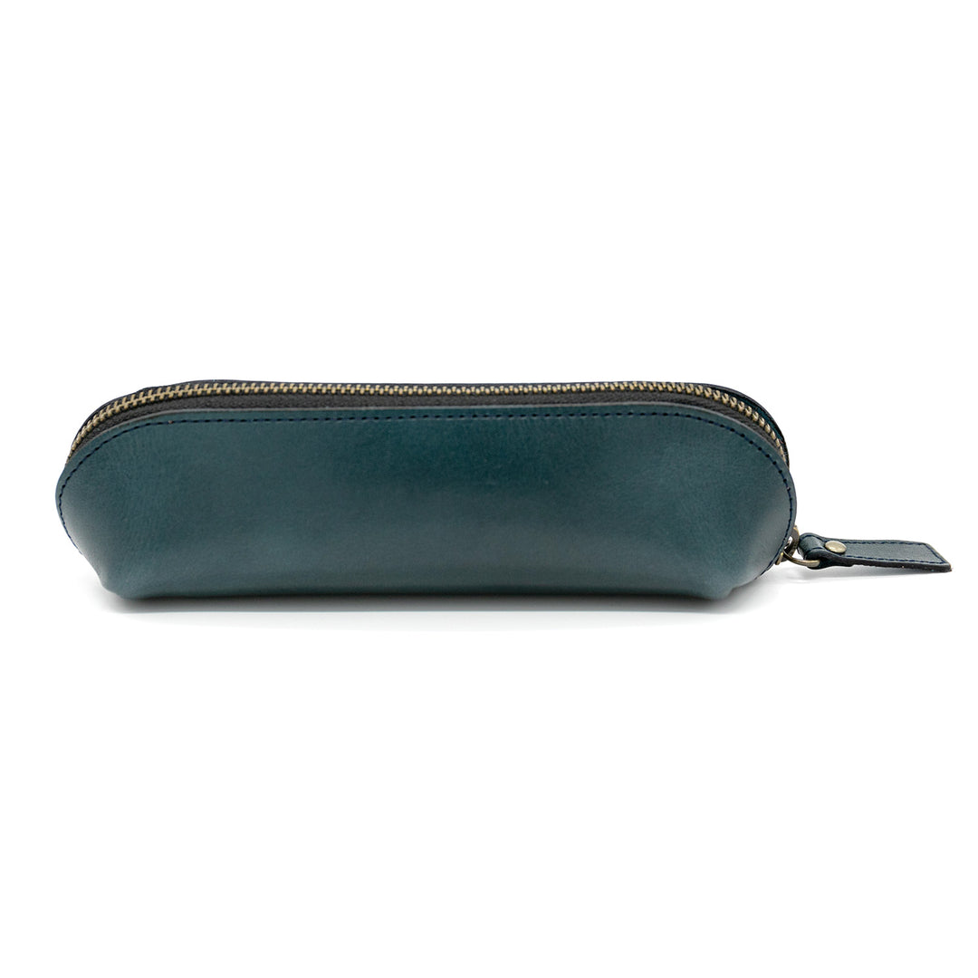 Luddite Trattoria Leather Pen Case - Navy — lead extended